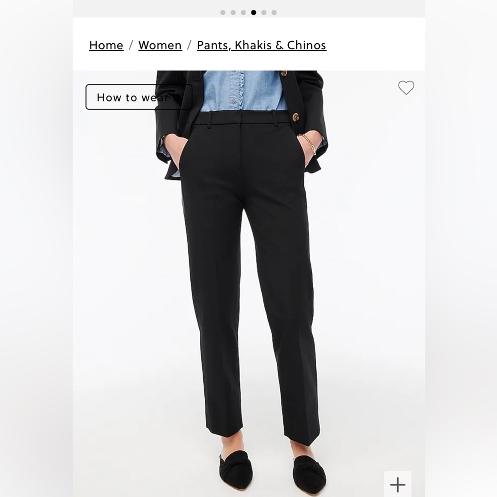 J Crew Kallie black Pants. New with Tags.